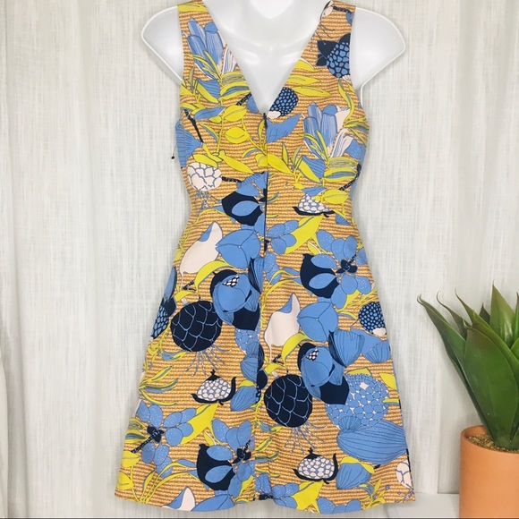 Retro Print Cutout Dress - Picture 3 of 6